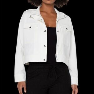 Liverpool | Liverpool women’s casual utility jacket in white Shacket NWT s…